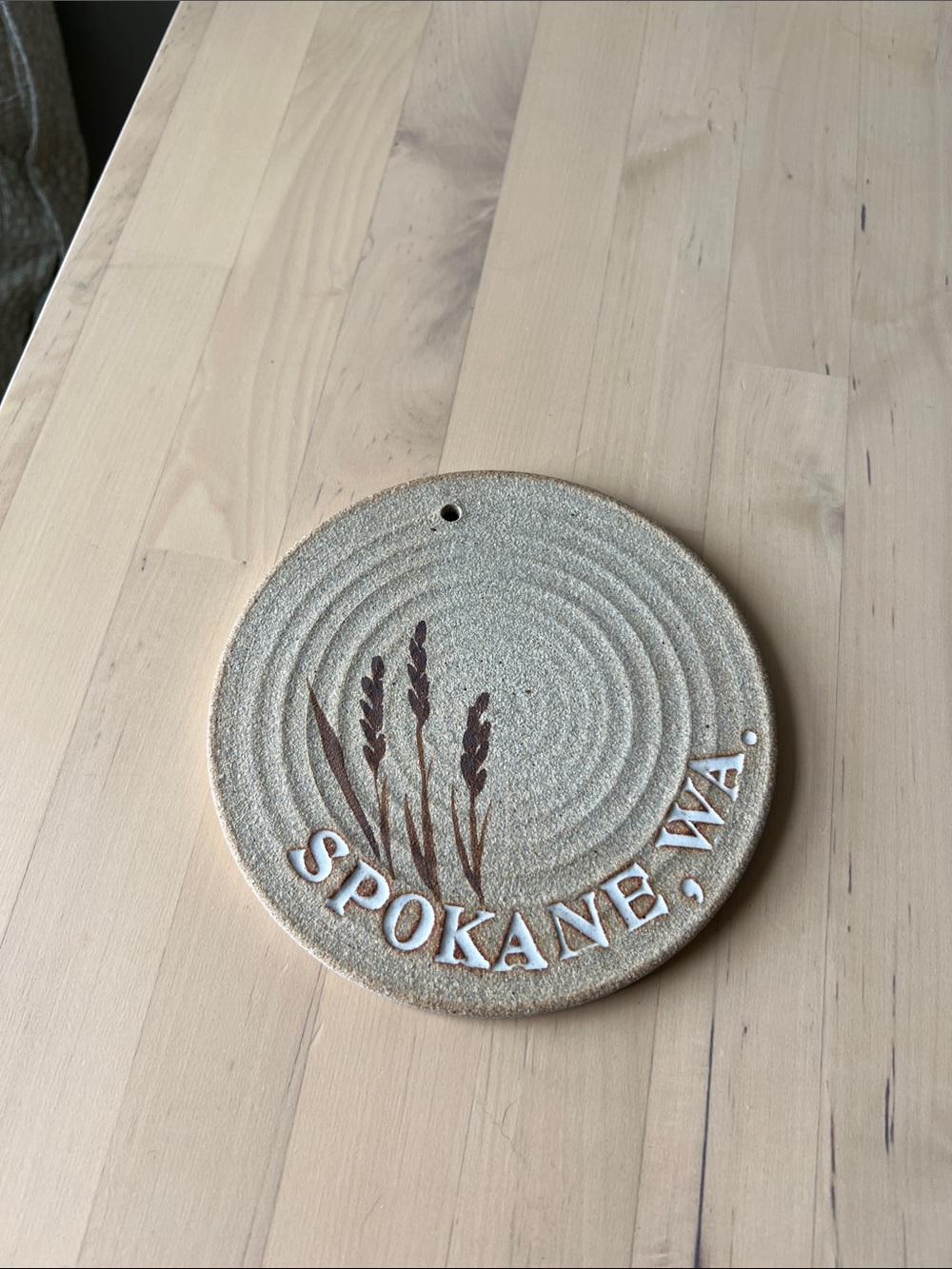 Spokane Washington Pottery Wall Hanging / Coaster Decor
